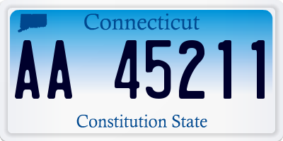 CT license plate AA45211