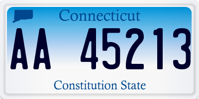 CT license plate AA45213