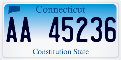 CT license plate AA45236