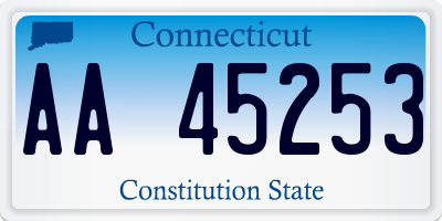 CT license plate AA45253