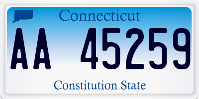 CT license plate AA45259