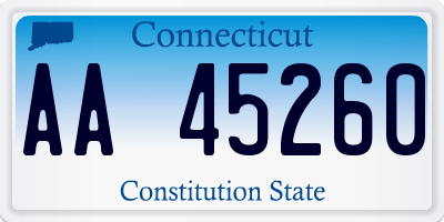 CT license plate AA45260