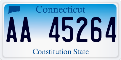 CT license plate AA45264