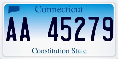 CT license plate AA45279