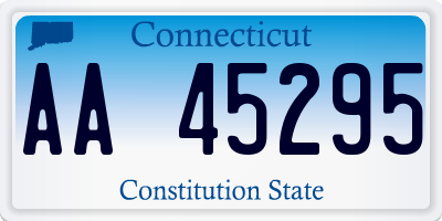 CT license plate AA45295