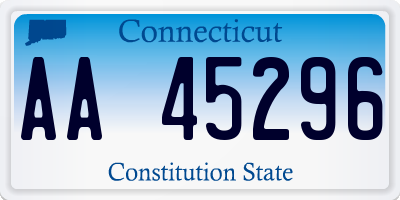 CT license plate AA45296