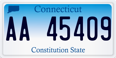 CT license plate AA45409