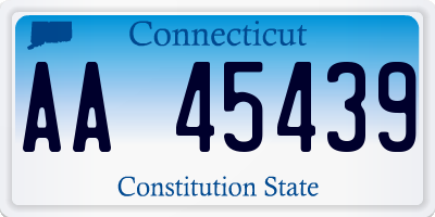 CT license plate AA45439