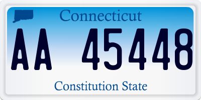 CT license plate AA45448