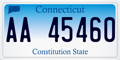 CT license plate AA45460