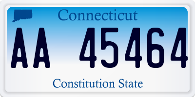 CT license plate AA45464