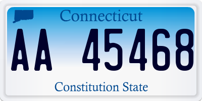 CT license plate AA45468