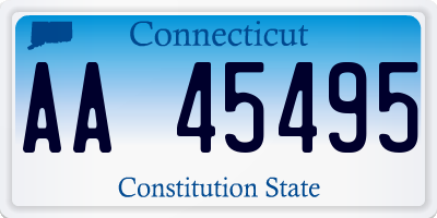 CT license plate AA45495