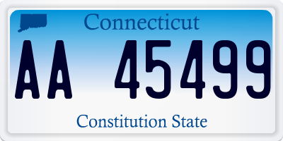 CT license plate AA45499