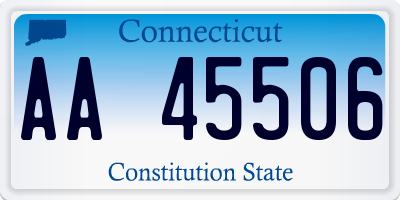 CT license plate AA45506