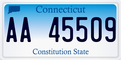 CT license plate AA45509