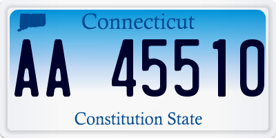 CT license plate AA45510