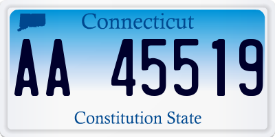 CT license plate AA45519