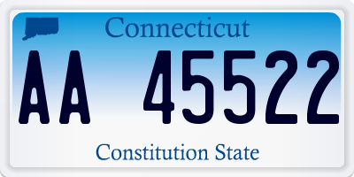 CT license plate AA45522
