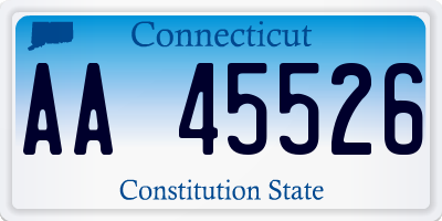 CT license plate AA45526