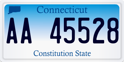 CT license plate AA45528