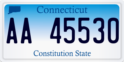 CT license plate AA45530