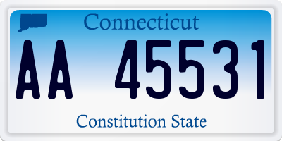 CT license plate AA45531