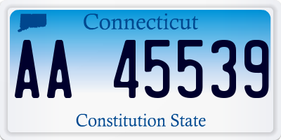 CT license plate AA45539