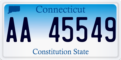 CT license plate AA45549