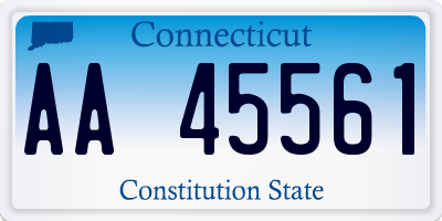 CT license plate AA45561