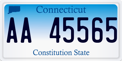 CT license plate AA45565