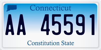 CT license plate AA45591