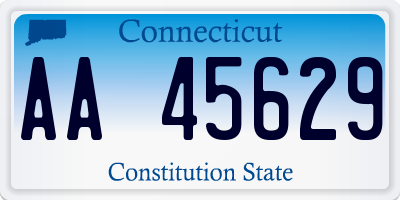 CT license plate AA45629