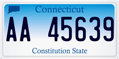 CT license plate AA45639