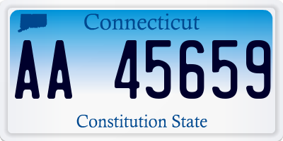 CT license plate AA45659