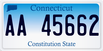 CT license plate AA45662