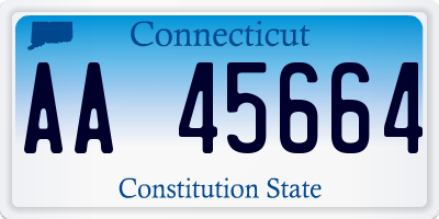 CT license plate AA45664