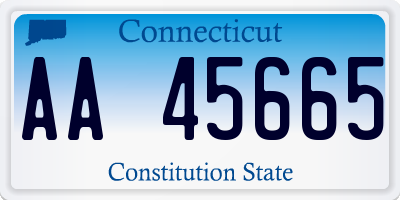 CT license plate AA45665