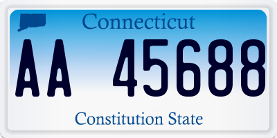 CT license plate AA45688