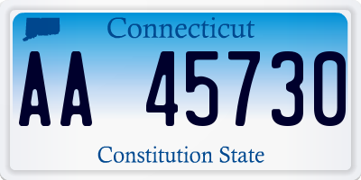 CT license plate AA45730