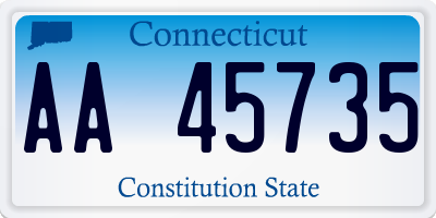 CT license plate AA45735