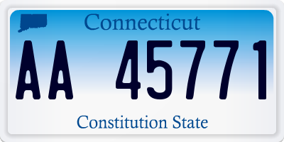 CT license plate AA45771