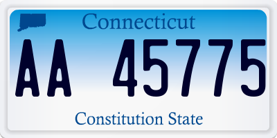 CT license plate AA45775