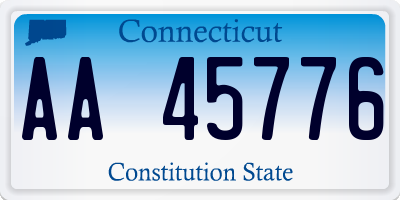 CT license plate AA45776