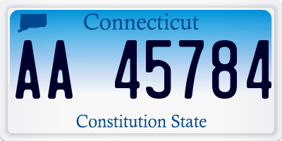 CT license plate AA45784