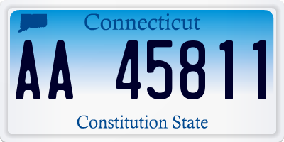 CT license plate AA45811