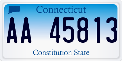 CT license plate AA45813