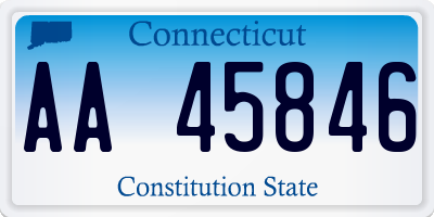 CT license plate AA45846