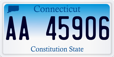 CT license plate AA45906