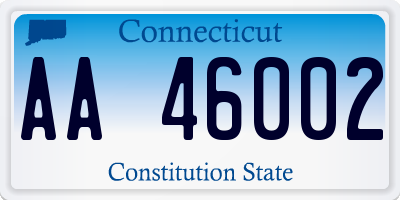 CT license plate AA46002